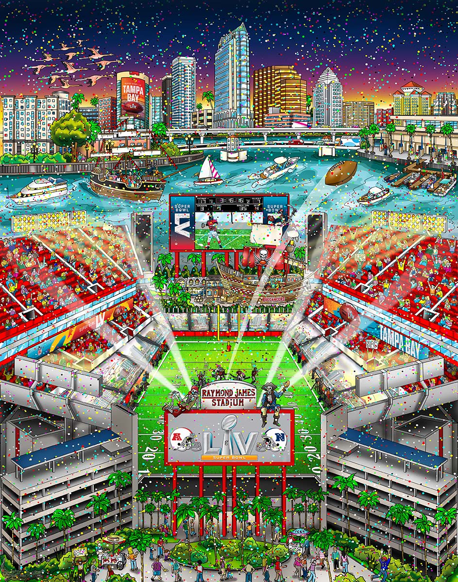 Charles Fazzino NFL: Super Bowl LV: Tampa Bay (DX)